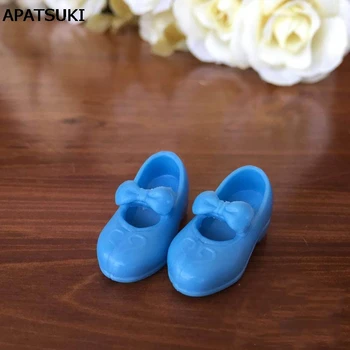 Синяя обувь с бантом для кукол Блайт Туфли на каблуке 1/6 блока для куклы Licca Мини-обувь для куклы Momoko 1/6 BJD Аксессуары для куклы