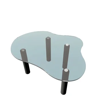 Скандинавский эркер, небольшой столик в форме облака, журнальный столик, журнальный стол из закаленного стекла, татами-канг, низкий столик, простой стол на подоконнике
