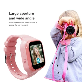  Смарт-часы Видеозвонок SOS IP67 Водонепроницаемые смарт-часы Подходит для Android Монитор камеры LBS WIFI Трекер Местоположение Телефон 4G Ребенок