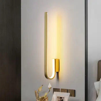 Современный внутренний светодиодный настенный светильник бра настенные светильники украшение гостиной проход фон прикроватные светильники AC90-260V