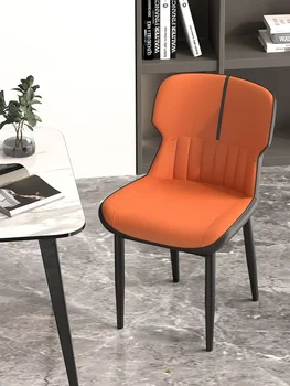 Современный минималистичный обеденный стул Домашний спинка Рабочий стол и стул Ресторан для отдыха Обеденный стол и стул Гостиничный стул