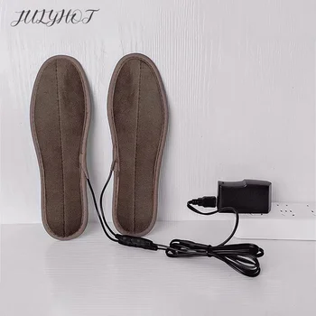  Стельки с подогревом Вставки для зимней обуви USB Заряженные электрические стельки для обуви Ботинки Согревайтесь мехом Подушечки для ног Стелька для обуви