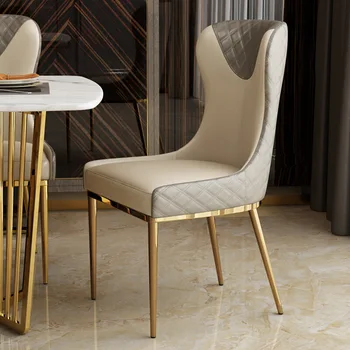 Столовая мебель обеденный стул современный простой бытовой скандинавский позолоченный стул