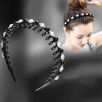темперамент дикий корейский горный хрусталь женщины зубчатый жемчуг повязка на голову повязка для волос аксессуары для волос мытье лица обруч для волос