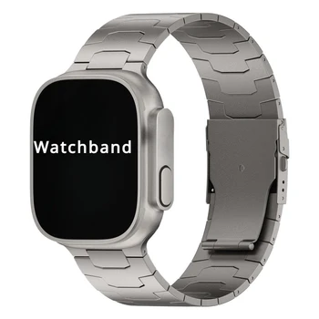 Титановый ремешок для Apple Watch Ultra 49 мм / Ultra2 Ремешок для часов с широкой 26 мм Oracle Safety Buckle Браслет Iwatch 49 мм Dedicated