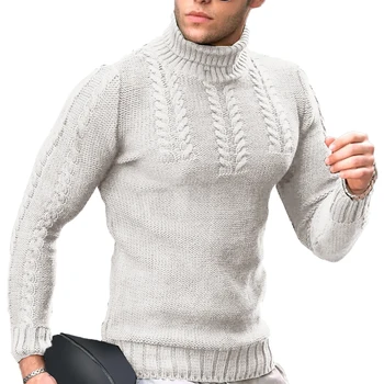 Топ Свитер Водолазка Скрученный свитер Акрил Черный Темно-серый Светло-серый Темно-синий Белый Совершенно новый Высокое качество