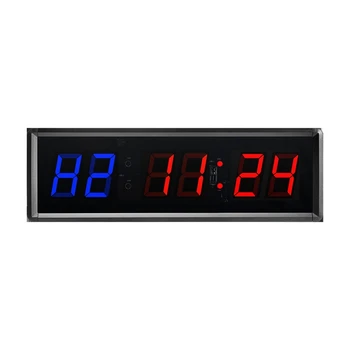  Тренажерный зал Таймер Цифровые часы обратного отсчета Секундомер с дистанционным светодиодным интервальным таймером Часы для домашнего тренажерного зала Фитнес -Вилка США