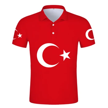 Турция Рубашка-поло Сделай сам Бесплатно Пользовательское имя Номер Tur Рубашка Поло Национальный флаг Tr Турецкая Республика Turk Country College 3D Одежда