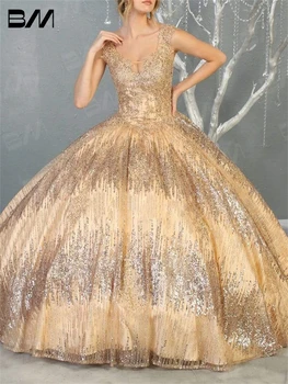 Украшенное платье Quinceanera с круглым вырезом 2023 Платья без рукавов для торжественных случаев Коктейльные платья на передней панели Vestidos De Baile