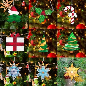 Уникальный акриловый подвесной декор рождественской елки, идеально подходящий для дома и вечеринки