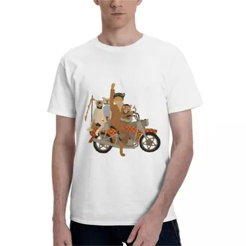 Фантастический мистер МотоциклКлассическая футболка Футболка с коротким рукавом мужская футболка на заказ футболка с графикой мужская одежда
