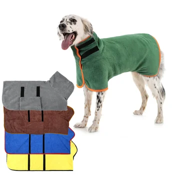 Халат для собак Сушка пальто для домашних животных Одежда Впитывающее пляжное полотенце из микрофибры для больших, средних, маленьких собак, кошек, быстросохнущих аксессуаров для собак