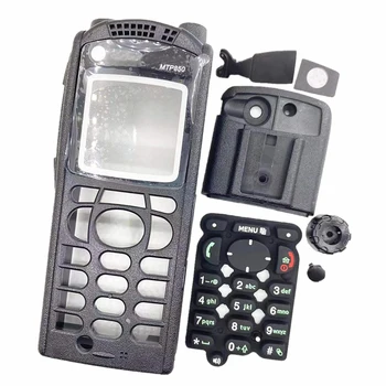  Черная передняя оболочка корпуса Чехол с задним зажимом Пылезащитная крышка Цифровой номер Резиновая ручка для Motorola MTP850 Radio Walkie Talkie