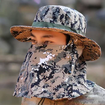 Шляпа мужская летняя шляпа от солнца рыбацкая шляпа летний камуфляж ветрозащитный солнцезащитный крем рыбацкая шляпа на открытом воздухе альпинизм