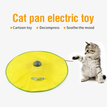 Электрическая игрушка для кошек 4 скорости кошки Интерактивный интеллект Принадлежности для кошек Сумасшедшая развлекательная игра Вращение Кошка Игрушки для домашних животных Аксессуары для домашних животных