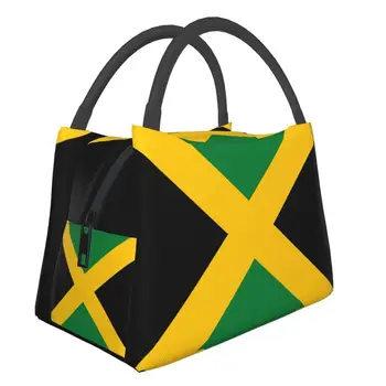  Ямайский флаг Термоизолированная сумка для ланча Женщины Патриотизм Многоразовая сумка для обеда для офиса На открытом воздухе Еда Коробка для еды