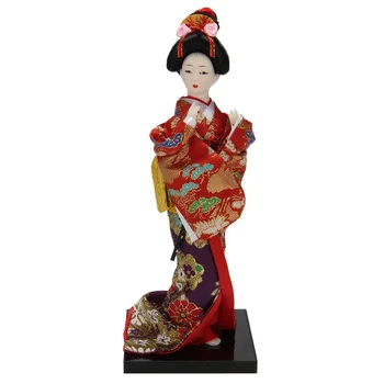 Японские народные куклы гейши Куклы-кимоно Шелковые изделия ручной работы Народные ремесла Декор статуи Хобби Дисплей Украшения Коллекция A22